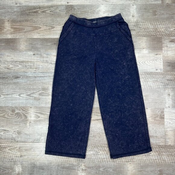 Habitat Clothes to Live In Sz S Pants Pull on Wide Leg Crop Lagenlook Tie-dye - Picture 1 of 10